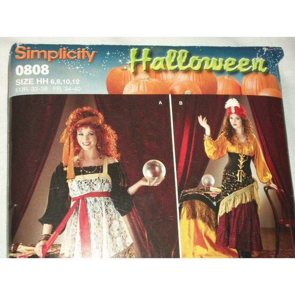Simplicity Halloween Costume 0808 Gypsy Wench - Picture 3 of 6